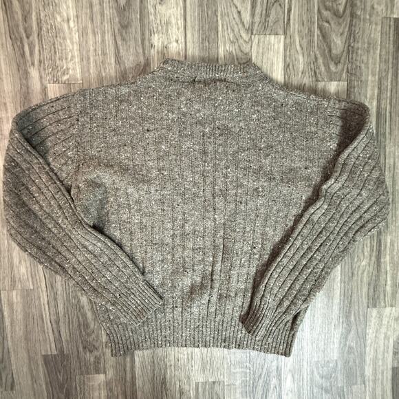Drawbridge 85% Acrylic 15% Wool Tweed Speckled Crewneck Sweater Made in Taiwan - Picture 2 of 5